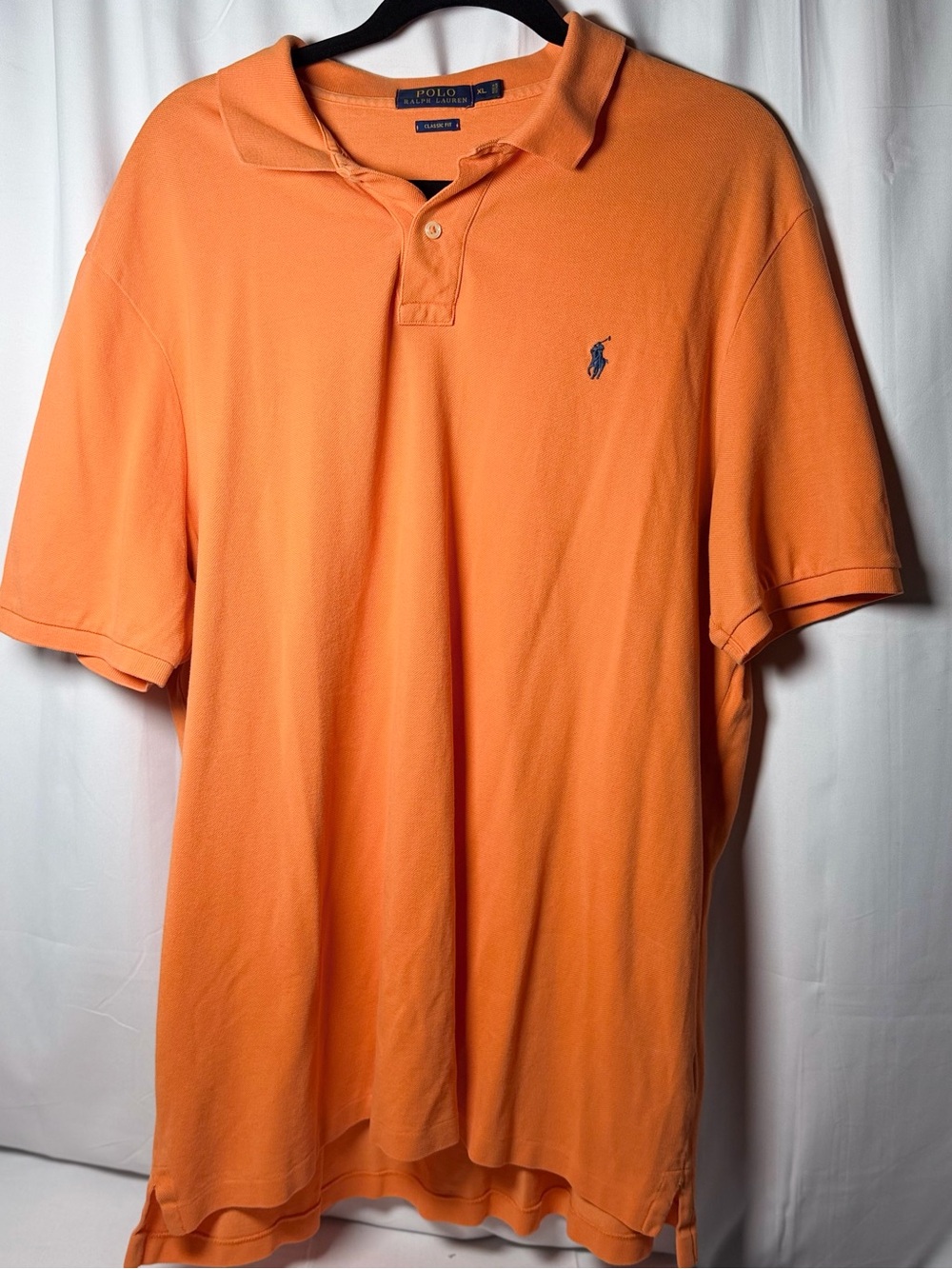 Polo by Ralph Lauren Orange Short Sleeve Polo with Navy Pony